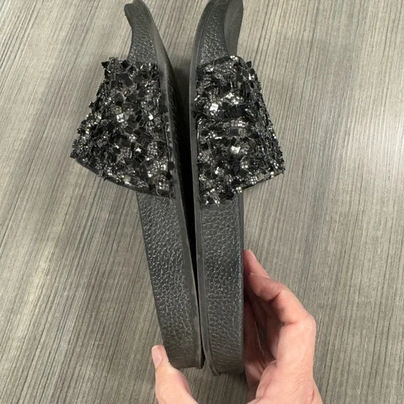 Steve madden glitter bling slides size 7 - Picture 4 of 6